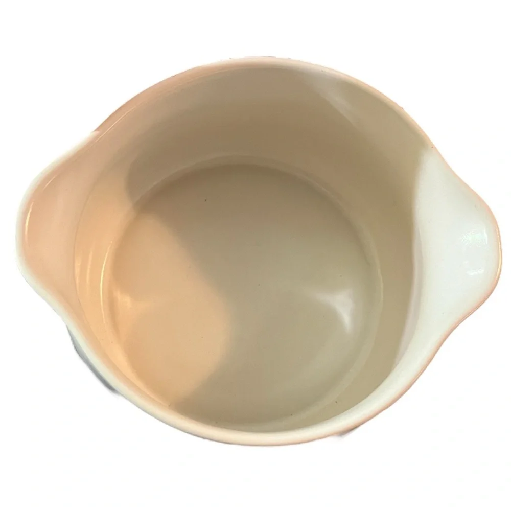 White and Blue Vintage Ceramic Town & Country Gravy Bowl